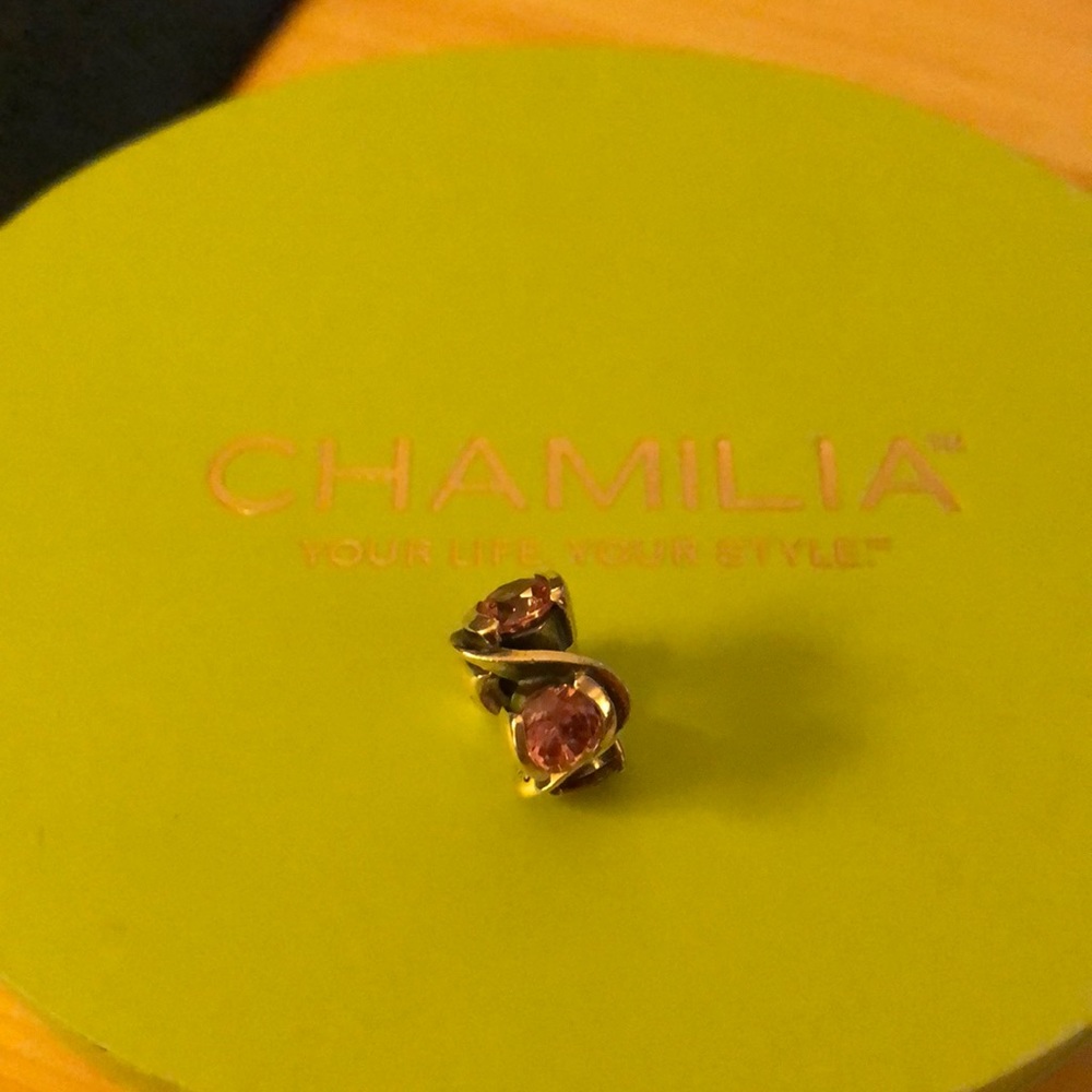 925 Chamilia forever light pink CZ charm